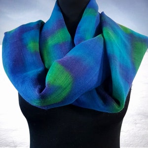 Scarf Blue Shawl / Scarf Pure Wool image 4