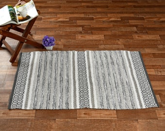Cotton Rug , Handwoven Rug , Handmade Mat , Home Decor Rug 70x130 Cm Cotton Rug Homemade Rug Door Mat