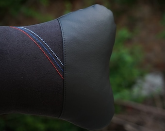 Handmade Embroidery Car Neck Lumbar Support Pillow luxury Alcantara + Leather for Comfort Driving