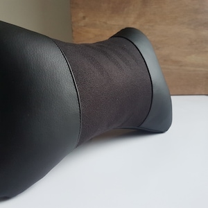 Handmade Car Neck Lumbar Support Pillow to make your driving Comfortable alcantara+ Leather