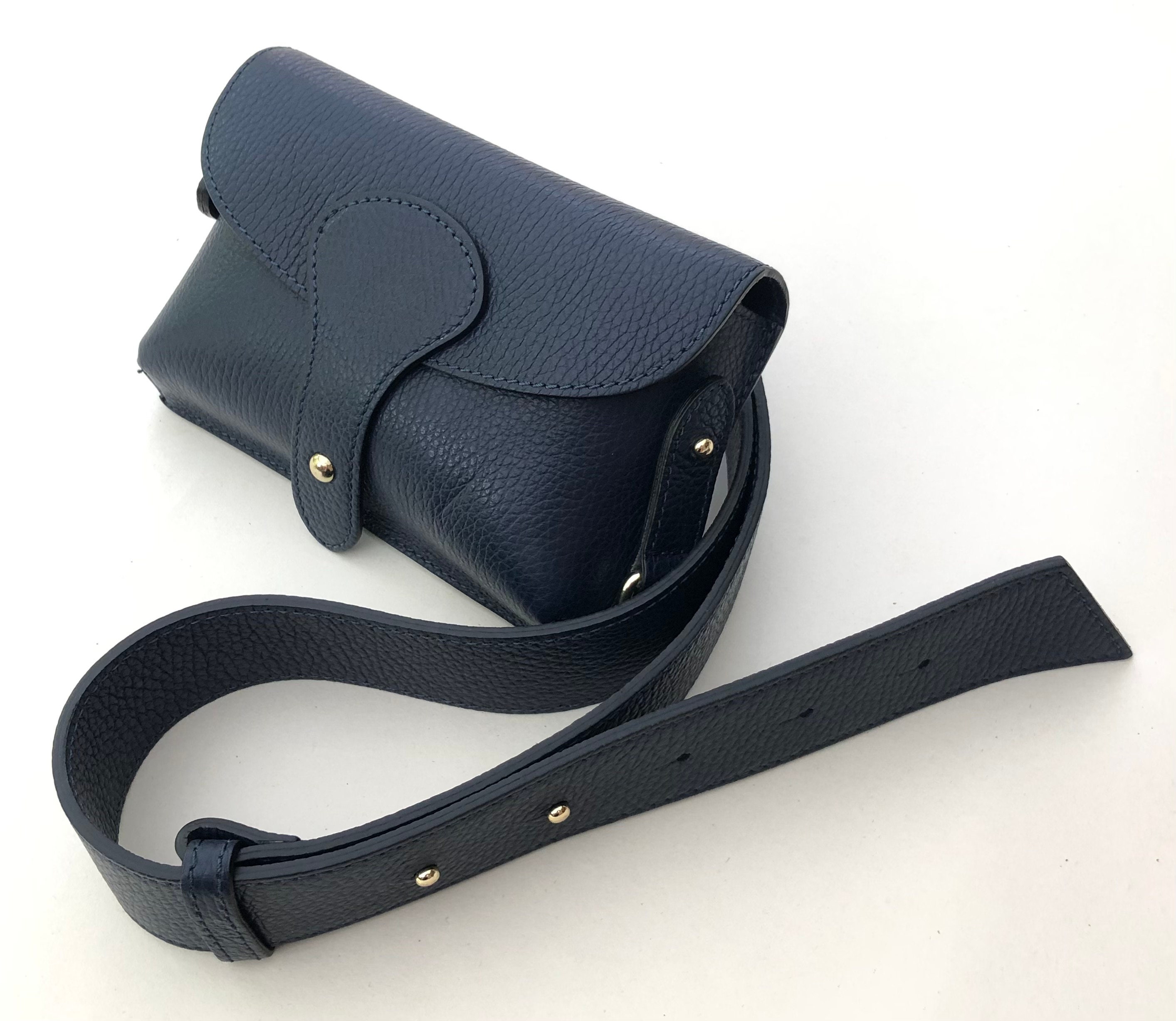 Black Crossbody Bag With Wide Strap