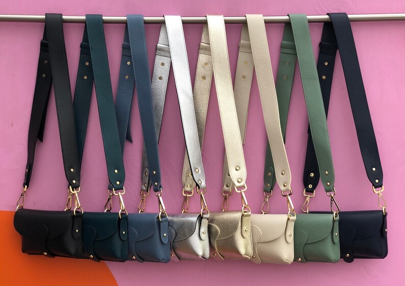 Leather Cross Body Bags With Wide Straps Etsy