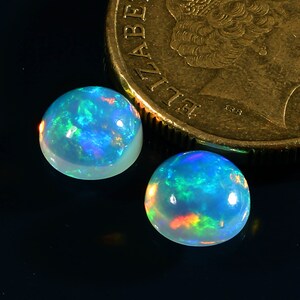 9 MM Natural Ethiopian Opal Cabochon - Welo Fire Opal Gemstone - Opal Cabochon - Loose Gemstone Cabochon - Opal Round Shape Cabochon Stone