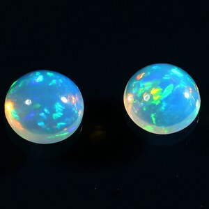 6 MM Natural Ethiopian Opal Cabochon - Welo Fire Opal Gemstone - Opal Cabochon - Loose Gemstone Cabochon - Opal Round Shape Cabochon Stone