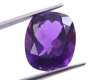 Faceted Cushion Cut Amethyst Gemstone – February Birthstone