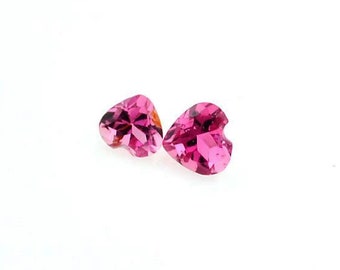 Pink Tourmaline Heart Gemstone – Jewelry Making Supplies (2mm to 10mm)