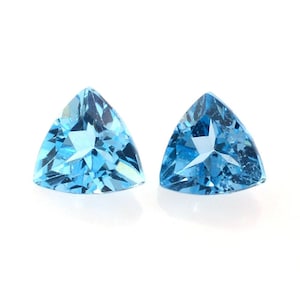 Topazio blu svizzero, topazio blu, trilione di tagli, trilioni di topazio blu, taglio trilione di topazio, topazio blu, topaz blu svizzero