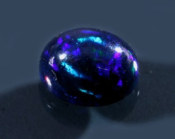 8x10mm Opal -Natural Black Ethiopian Fire opal- Black Opal - Welo fire opal - October birthstone - Opal Stone-Opal Cabochon -Loose Opal