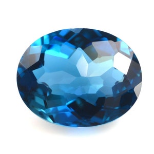 London Blue Topaz, Blue Topaz, Topaz Gemstone, London Topaz, Blue Topaz Oval, Loose Topaz, Natural Blue Topaz, December Birthstone