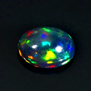 7x9mm Oval Black Opal Cabochon- Opal Cabochon- Black Opal- Opal Gemstone-Multi Fire Opal-Rainbow Fire Opal- Ring Opal-Loose Black Opal