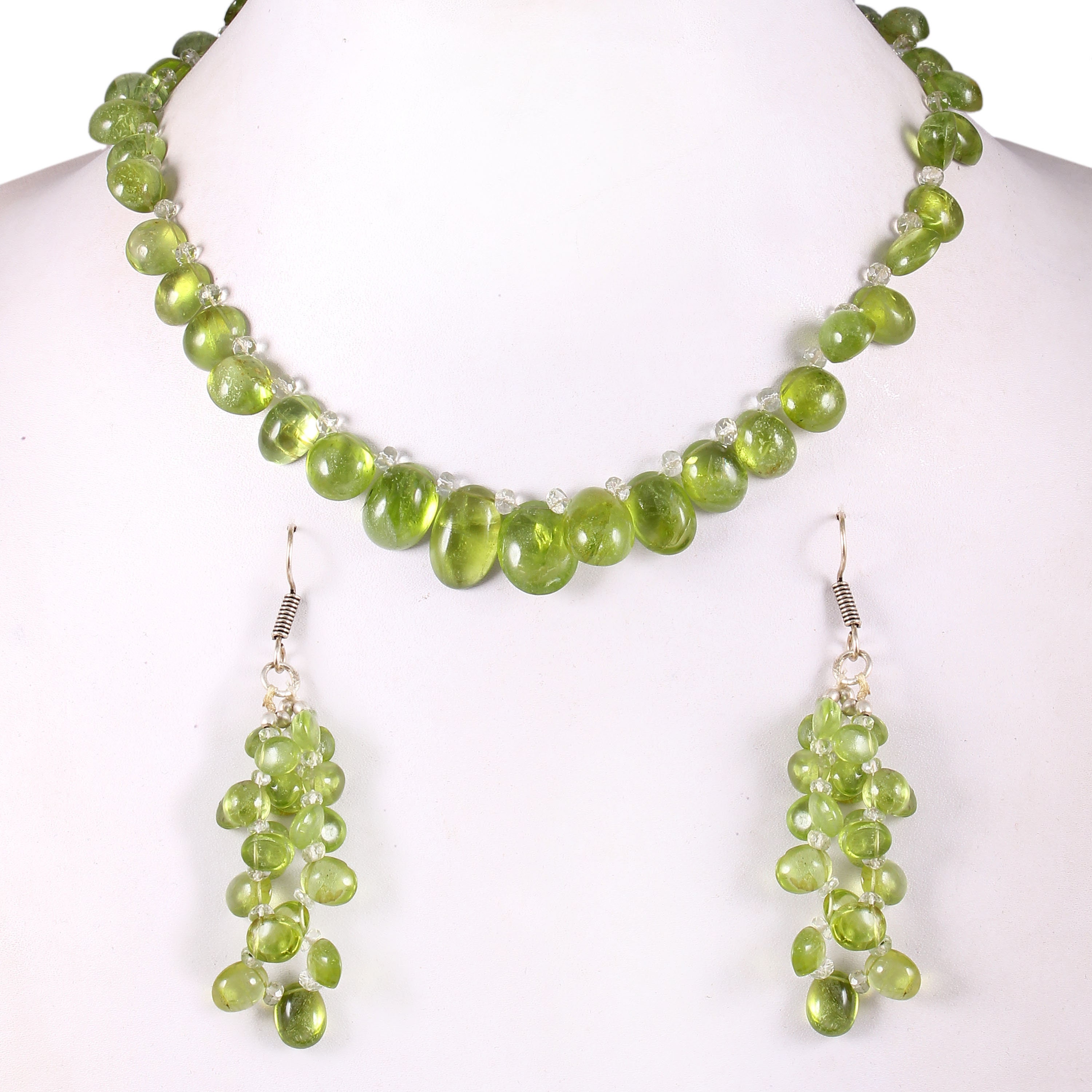 Peridot Gemstone Necklace with earring Gemstone Handmade Etsy