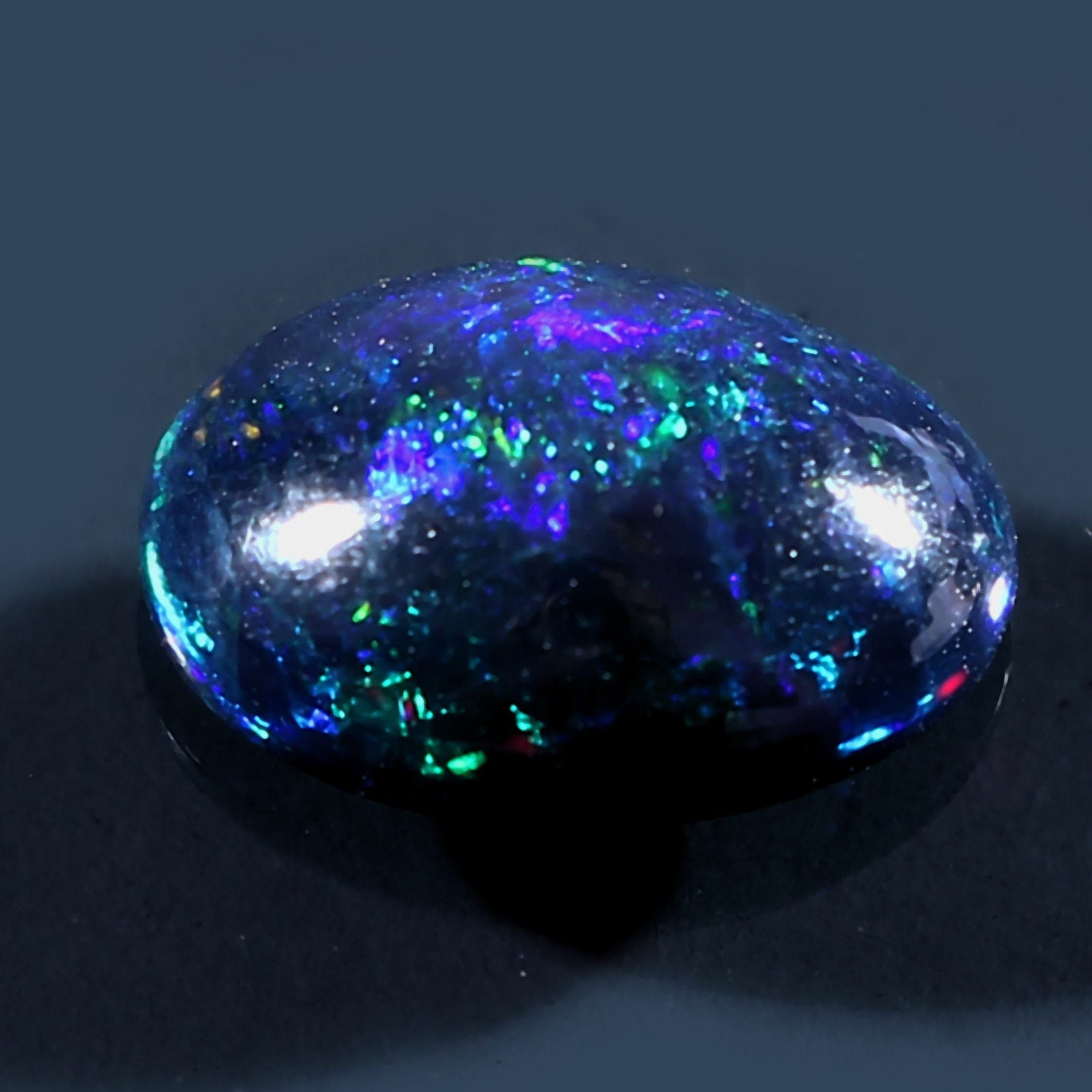 9x7 mm Opal -Natural Black Ethiopian Fire opal- Black Opal - Welo fire opal - October birthstone - Opal Stone-Opal Cabochon -Loose Opal