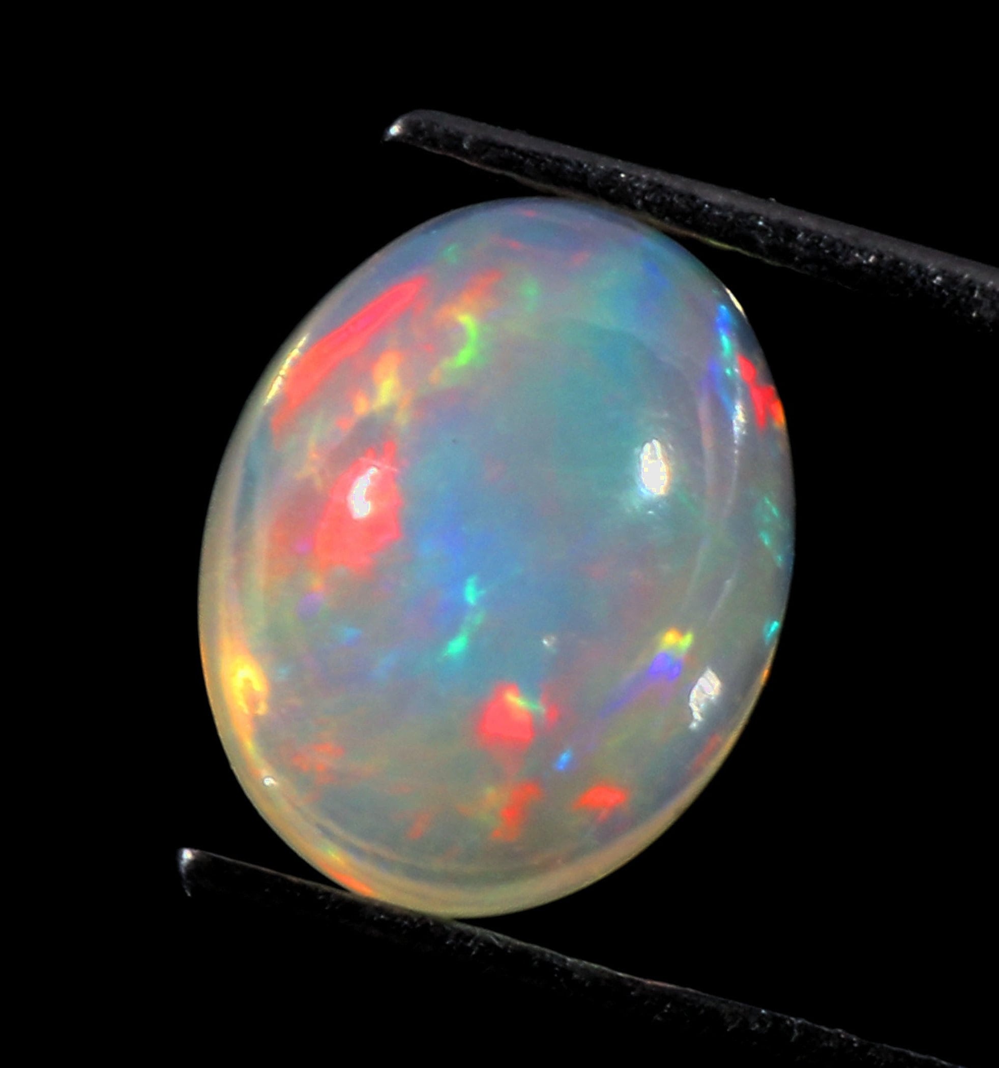 Natural Opal Cabochon,Ethiopian Opal Gemstone,Welo Fire Opal,October Birthstone,Rainbow Fire Opal,Opal For Jewelry,Oval 11x8 MM 2.10 cts