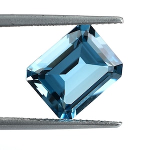 London Blue Topaz, Blue Topaz, Topaz Gemstone, London Topaz, Blue Topaz Emerald cut, Loose Topaz, Natural Blue Topaz, December Birthstone