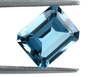 London Blue Topaz, Blue Topaz, Topaz Gemstone, London Topaz, Blue Topaz Emerald cut, Loose Topaz, Natural Blue Topaz, December Birthstone