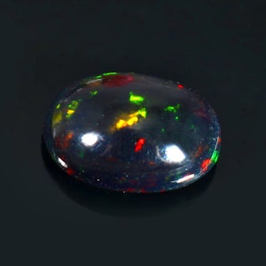 8x11mm Oval Black Opal Cabochon- Opal Cabochon- Black Opal- Opal Gemstone-Multi Fire Opal-Rainbow Fire Opal- Ring Opal-Loose Black Opal