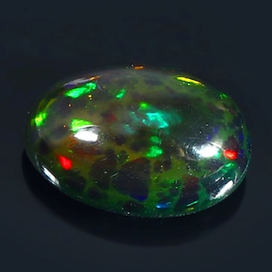 8x11.5mm Oval Black Opal Cabochon- Opal Cabochon- Black Opal- Opal Gemstone-Multi Fire Opal-Rainbow Fire Opal- Ring Opal-Loose Black Opal
