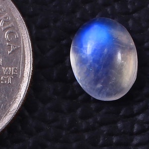 10x8mm Moonstone- Rainbow Moonstone- Oval Shape Moonstone- Malibrated Moonstone- Flatback Cabochon- Natural Gemstone- Blue Fire Moonstone