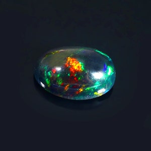 8.5x11.5 mm Oval Black Opal Cabochon- Opal Cabochon- Black Opal- Opal Gemstone-Multi Fire Opal-Rainbow Fire Opal- Ring Opal-Loose Black Opal