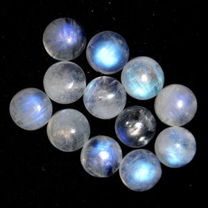 4mm 10pcs Rainbow Moonstone cabochon- Moonstone Round Cabs- Blue Moonstone- Moonstone Loose- Round Moonstone- Jewelry making - gifts