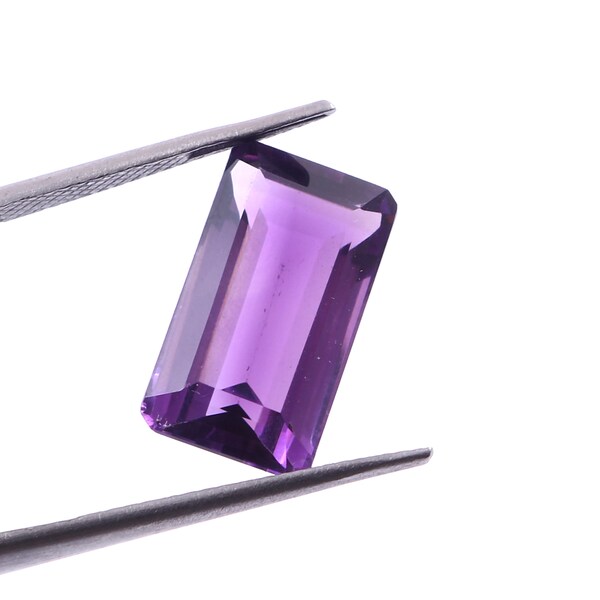 Amethyst- Natural Amethyst- Purple Amethyst- Emerald Cut Amethyst- Amethyst Gemstone-February Birthstone- Amethyst Jewelry- Faceted Amethyst