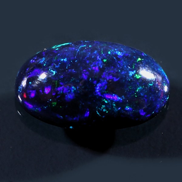 8x10mm Black Opal Cabochon- Opal Cabochon- Black Opal- Opal Gemstone- Multi Fire Opal- Rainbow Fire Opal- Calibrated Opal- Loose Black Opal