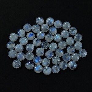 Rainbow Moonstone- Moonstone Round Cabs- Blue Moonstone- Moonstone Loose- Round Moonstone- Gemstone Cabochon- Moonstone Cabochons
