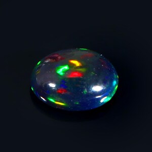 7x9mm Oval Black Opal Cabochon- Opal Cabochon- Black Opal- Opal Gemstone-Multi Fire Opal-Rainbow Fire Opal- Ring Opal-Loose Black Opal