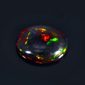 9x11mm Oval Black Opal Cabochon- Opal Cabochon- Black Opal- Opal Gemstone-Multi Fire Opal-Rainbow Fire Opal- Ring Opal-Loose Black Opal