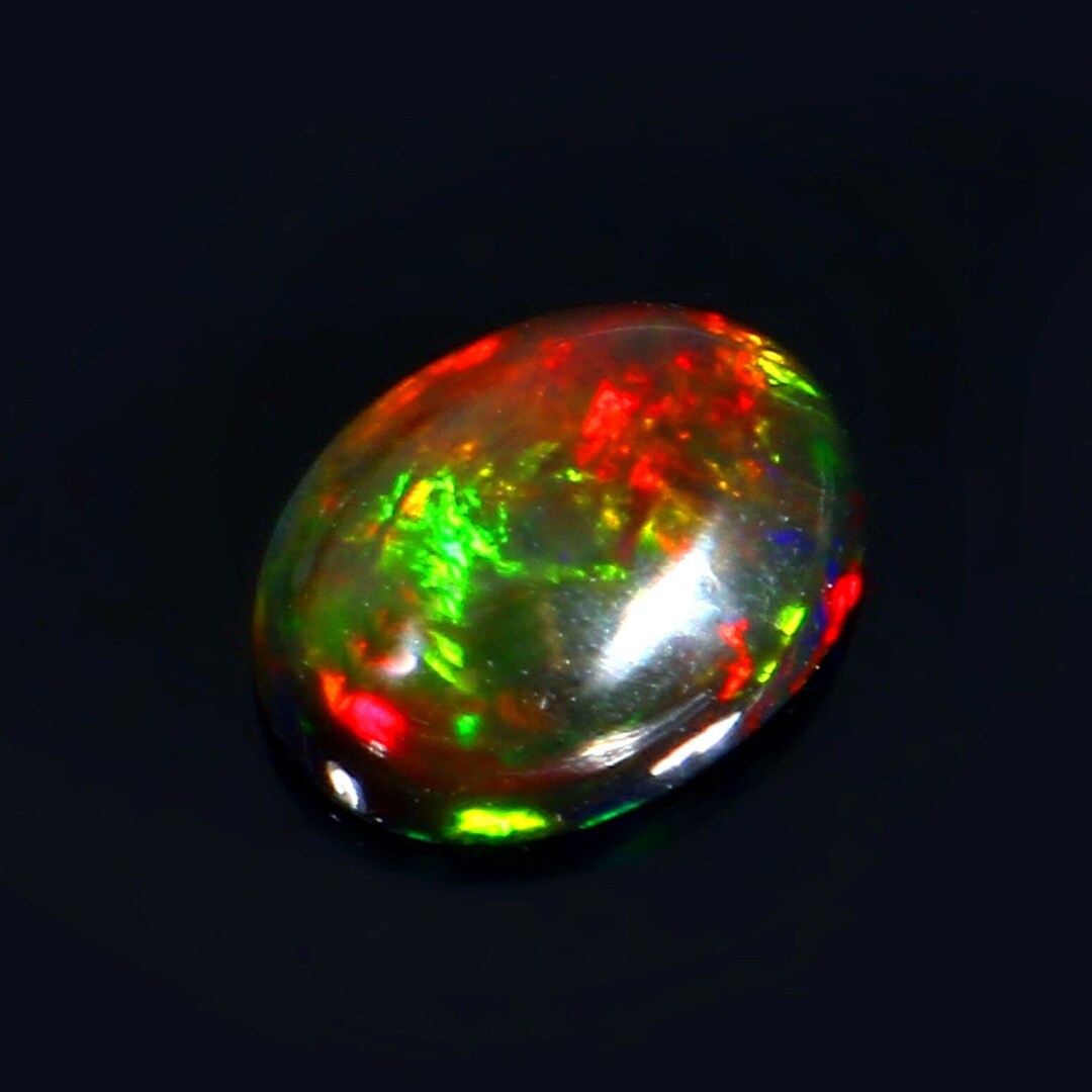 8x10mm Oval Black Opal Cabochon Opal Cabochon Black Opal Opal Gemstone