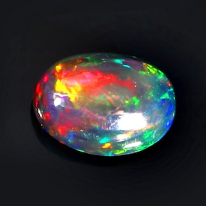 9x11mm Oval Black Opal Cabochon- Opal Cabochon- Black Opal- Opal Gemstone-Multi Fire Opal-Rainbow Fire Opal- Ring Opal-Loose Black Opal