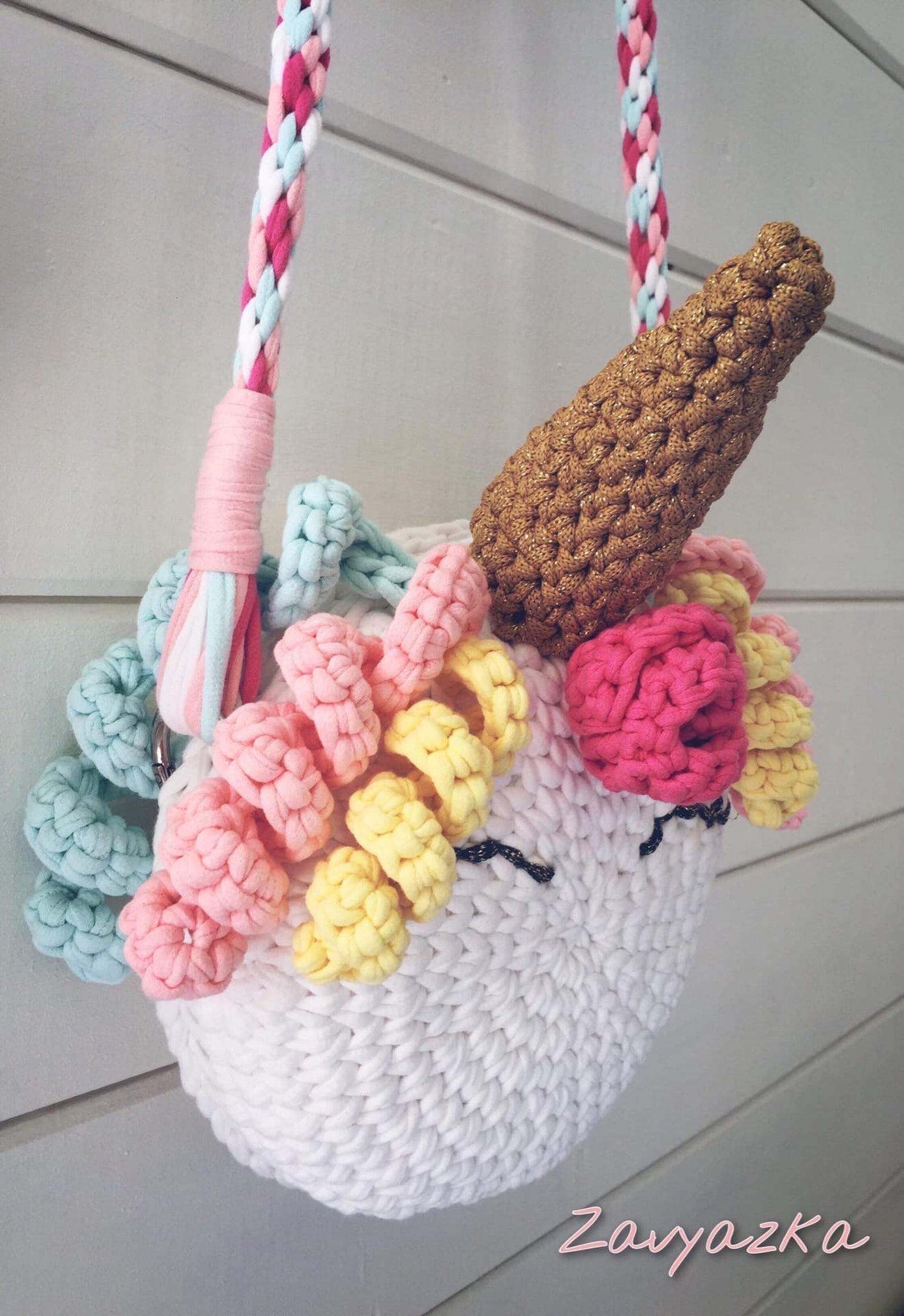 PDF crochet pattern unicorn bag unicorn pattern YouTube Etsy