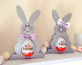 Easter Egg Holders, Bunny Kinder Egg Holder, Personalised Easter Gift