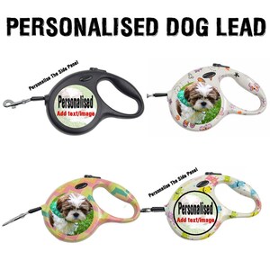 Personalised Dog LeadRetractable Dog Themed LeashDogsPetAdd Image 
