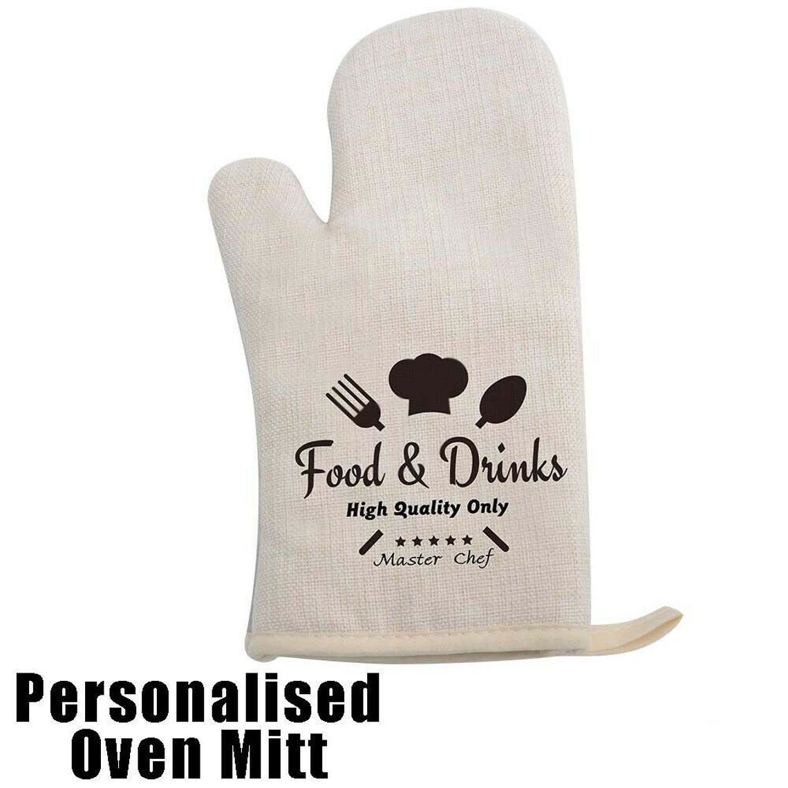 PERSONALISED Linen Oven Mitt Customised Oven Glove Baking Etsy