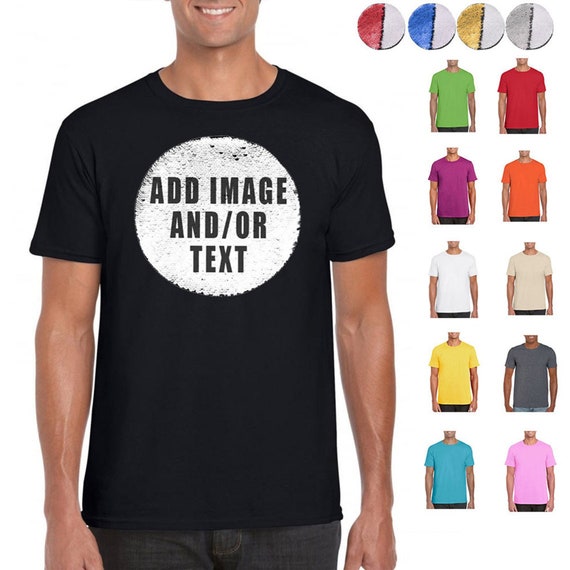 Mens Sequin T-shirt Reveal Add Image 