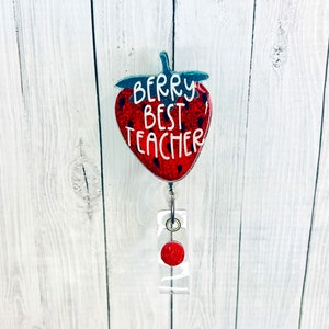 Berry Best Teacher | Teacher Lanyard | Teach ID Holder | School | Teacher Gifts | Teacher Appreciation Week | School ID Holder | Teacher
