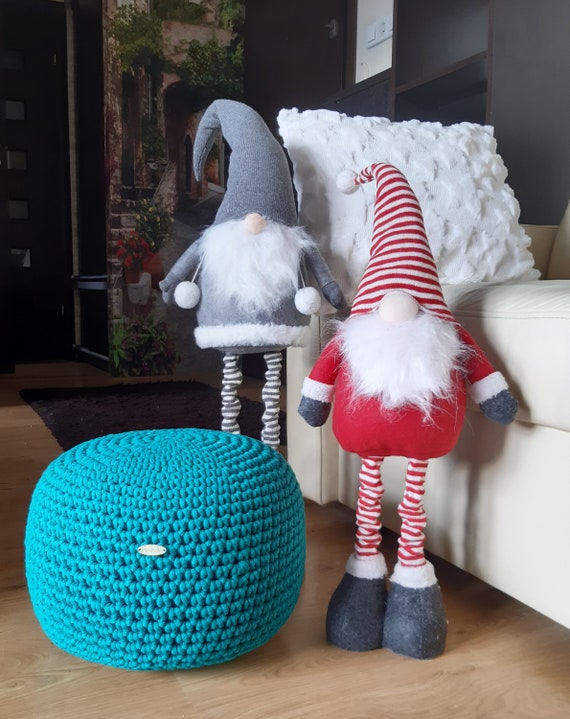 Crochet Pouf Seat Cushion Stool Poufs Made of Cotton Seat Pouf