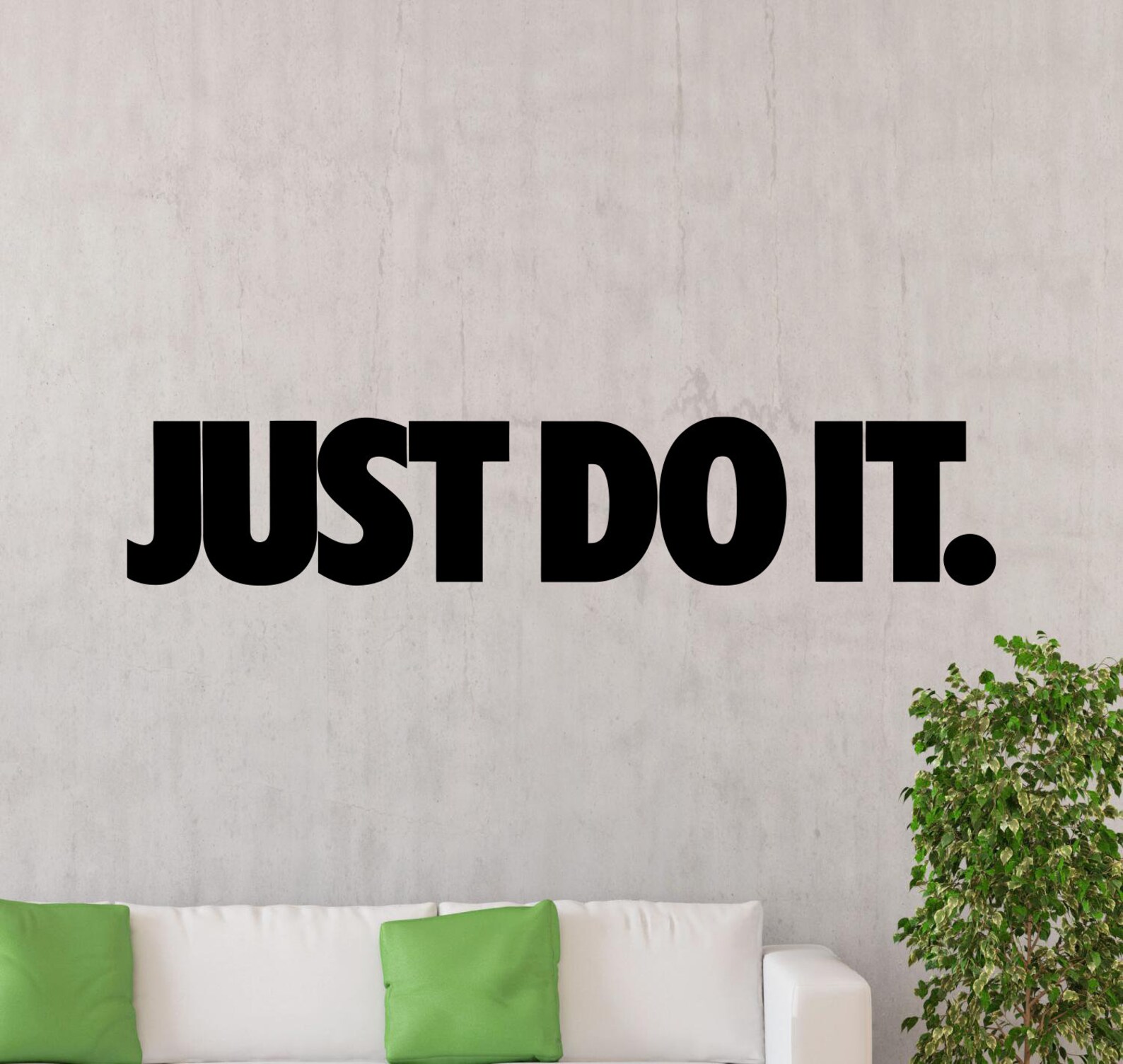 Just Do It Wall Decal Sign Fitness Quote Motivational Decal Etsy