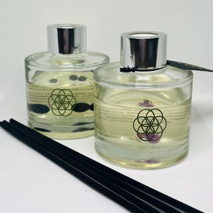 Reed Diffuser with handled essential oils and Reiki Infused Crystals