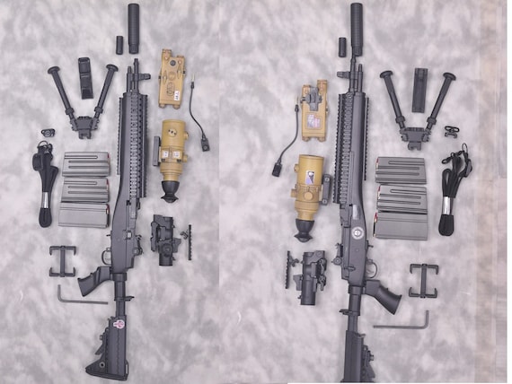 1:3 Scale Miniature Model Kit M14 Sniper Rifie Custom Cqb Ver