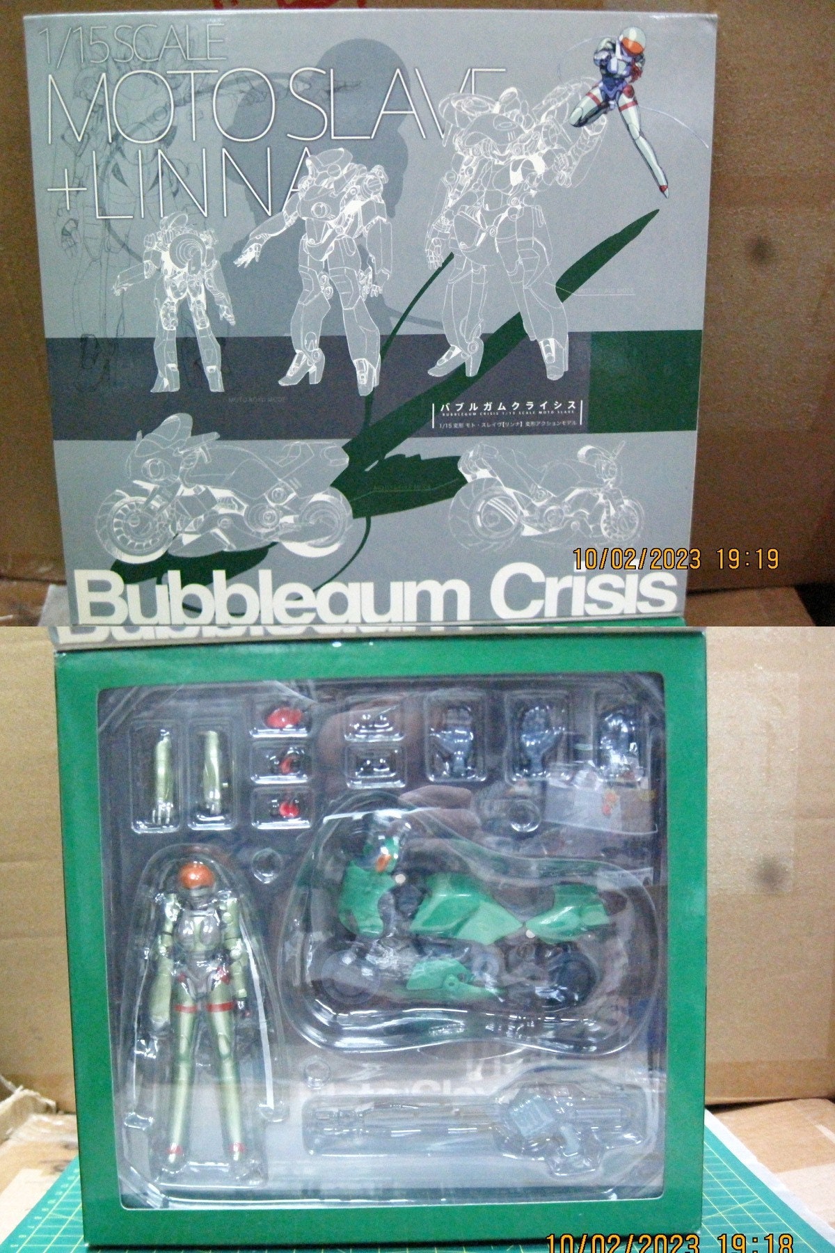 Bubblegum Crisis 1/15 Moto Salve & Linna Action Figure Free Ems