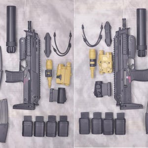1:3 scale replica miniature model kit  hk mp7 a 1 full set black color fit volks dollfie dream dd smart doll sd16 free ems worldwide