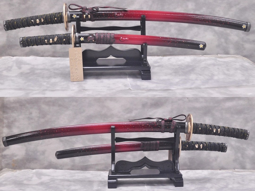 1:3 Scale Miniature Model Samurai Katana Sword Red Black Color