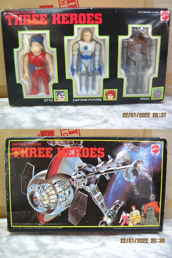 Captain Future Three Heroes Figure Set 1980s Vintage Toys Brand