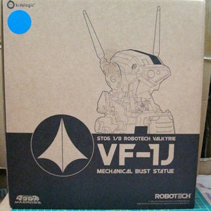 macross robotech  vf1j max maximilian jenius mechanical bust 1/8 figure statue blue version limited 100 pcs rare new free ems to world wide