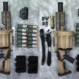 1:3 scale miniature model kit mgl grenade launcher with retractable stock tan color ver dd mdd smart doll sd 16 free ship to worldwide