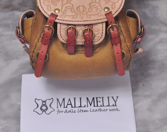 1:3 scale miniature model leather classic camping backpack fit dollfie dream dd smart doll 60cm doll free ems ship worldwide