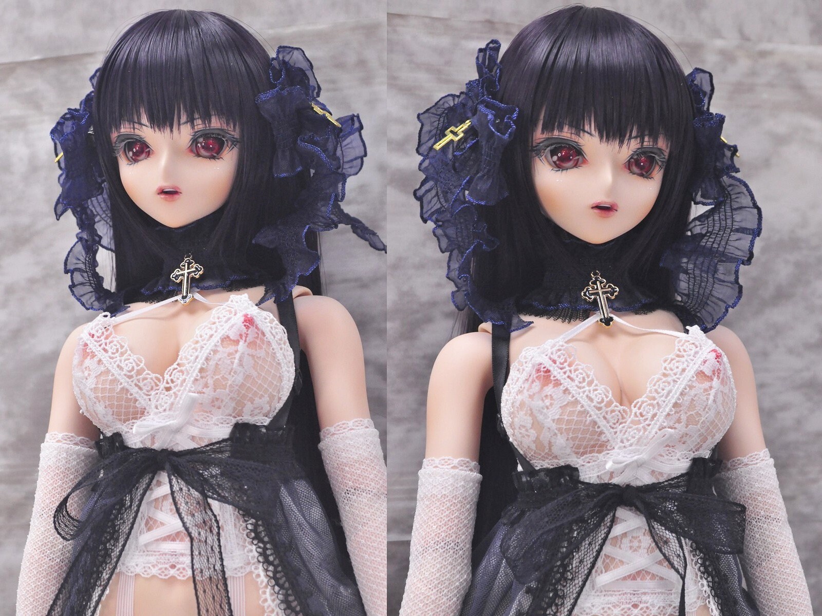 VOLKS Dollfie Dream Outfit set Lace bra & shorts set (blue SS / S chest)  From JP
