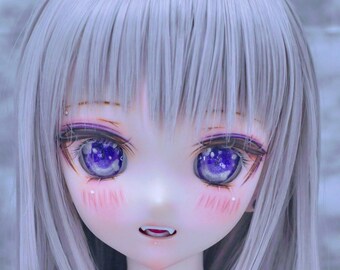 Volks mini dollfie dream mdd ddh-10 customize head eyes earings smei white skin color ooak free ems worldwide